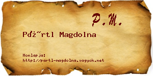 Pártl Magdolna névjegykártya