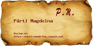 Pártl Magdolna névjegykártya