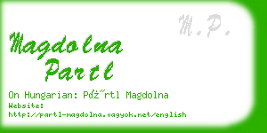 magdolna partl business card